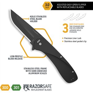 Razor VX1 Linerlock A/O Black