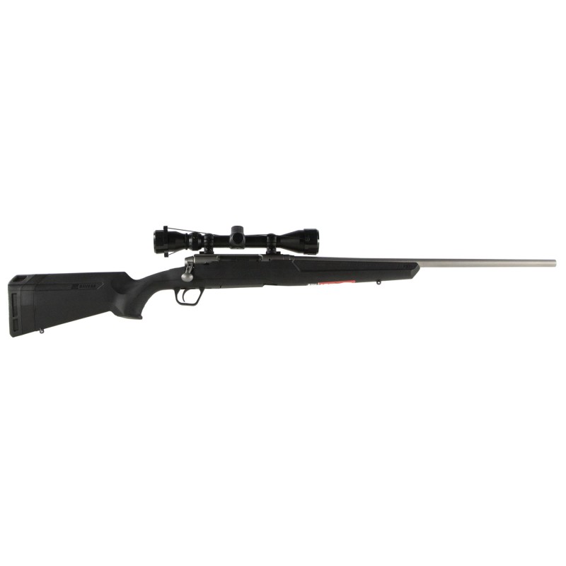 Savage Arms 57288 Axis XP Full Size 243 Win 41 22 Matte Stainless ButtonRifled Barrel Matte Stainless Steel Drilled  Tapped Rece