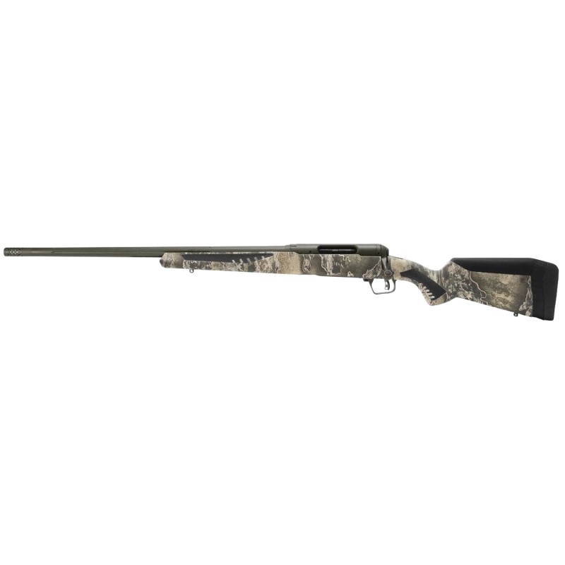 Savage Arms 57753 110 Timberline 243 Win 41 22 OD Green Cerakote Realtree Excape Fixed AccuStock with AccuFit Left Hand