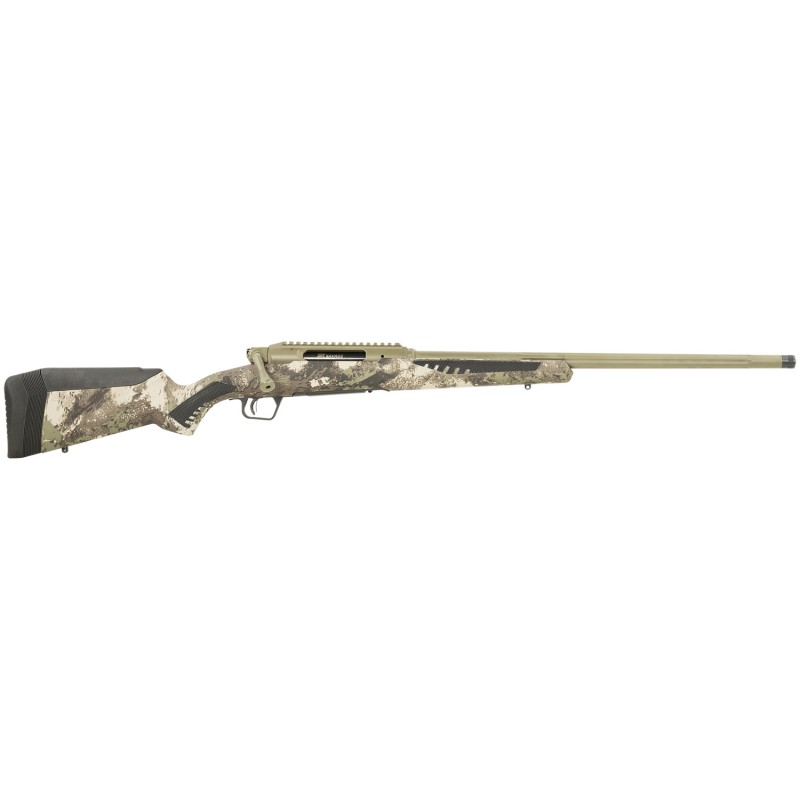 Savage Arms 58025 Impulse Big Game 3006 Springfield 41 22 Threaded Hazel Green BarrelRec Woodland Camo AccuStock with AccuFit In