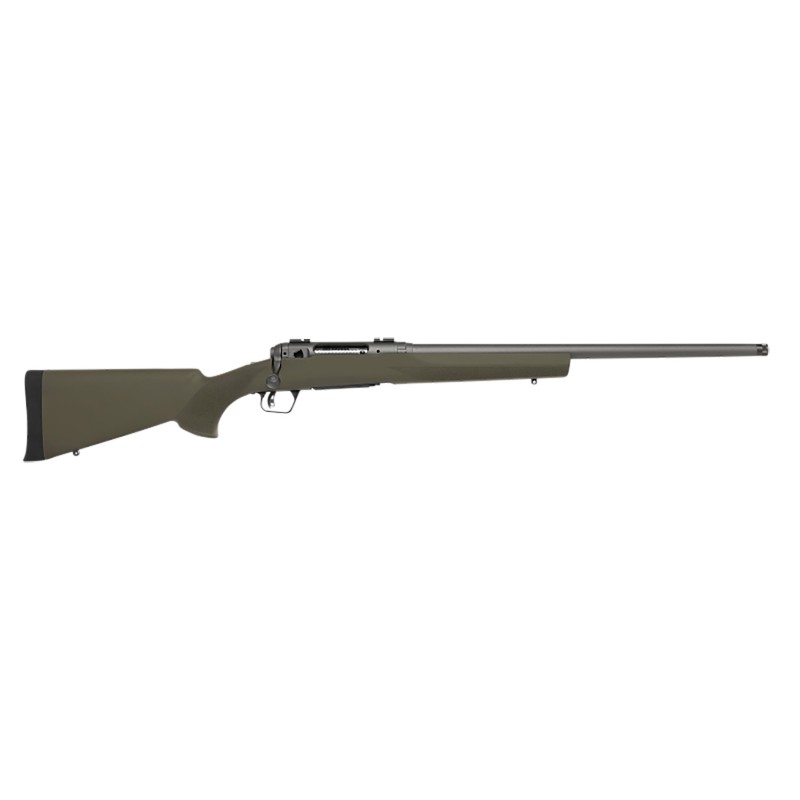 Savage Arms 58030 110 Trail Hunter 223 Rem 41 22 ThreadedMedium Heavy Profile Tungsten Gray Cerakote BarrelRec OD Green Hogue Ov