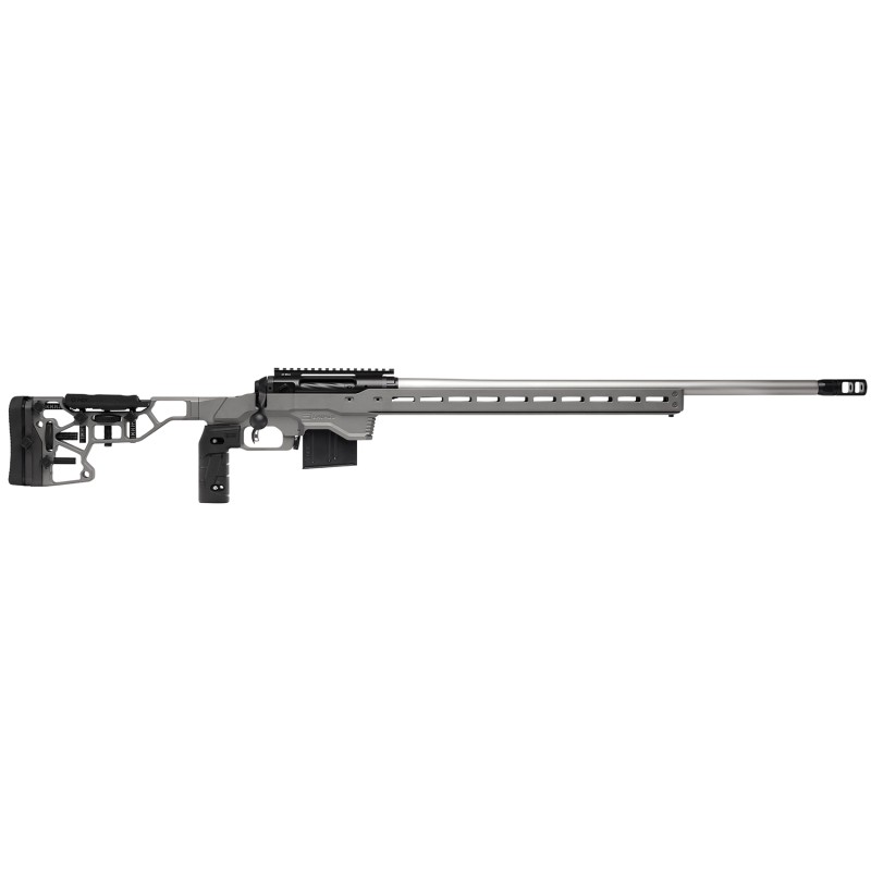 Savage Arms 57556 110 Elite Precision 308 Win 101 26 Matte Stainless Matte Black Rec Gray Cerakote Adjustable MDT ACC Aluminum C