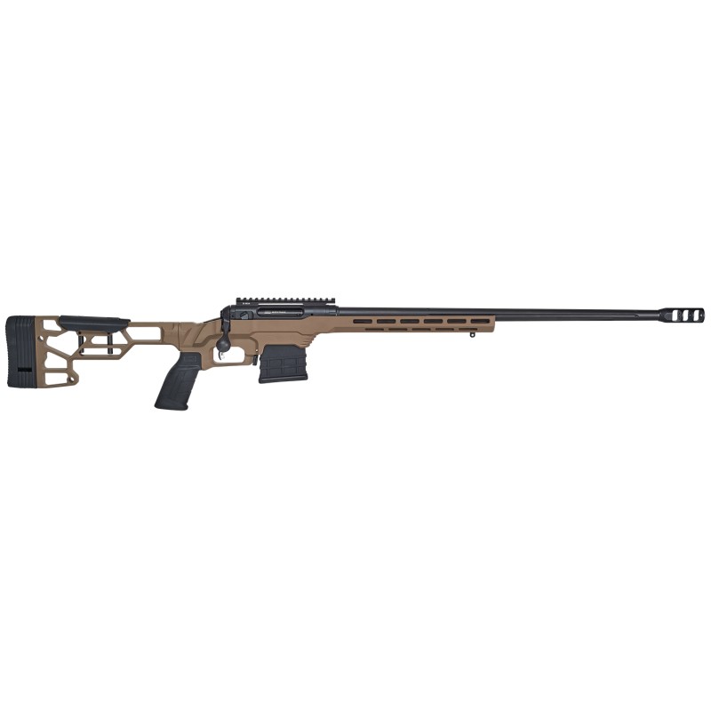 Savage Arms 57564 110 Precision 6.5 Creedmoor 101 24 Matte Black RecBarrel Flat Dark Earth Cerakote MDT LSS XL Chassis Polymer G