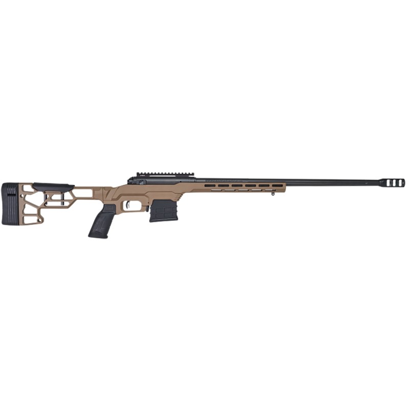 Savage Arms 57698 110 Precision 338 Lapua Mag 51 24 Matte Black RecBarrel Flat Dark Earth Cerakote MDT LSS XL Chassis Polymer Gr