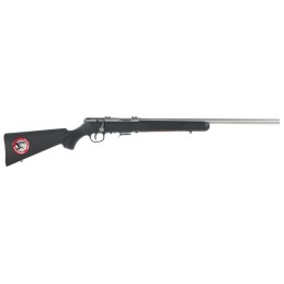 Savage Arms 96703 93R17 FVSS 17 HMR Caliber with 51 Capacity 21 Heavy Barrel Matte Stainless Metal Finish Matte Black Synthetic 