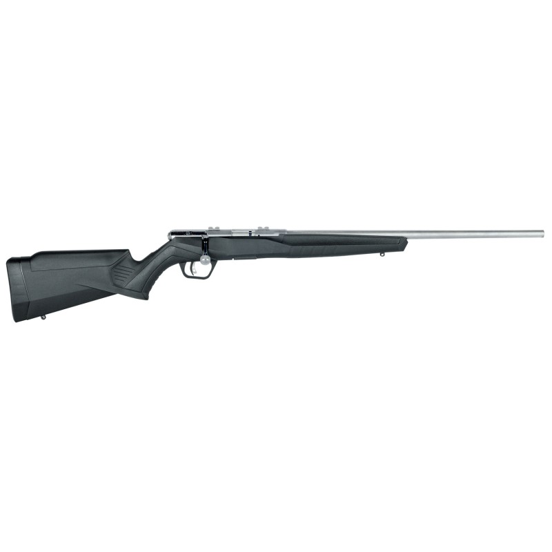 Savage Arms 70802 B17 FVSS Bolt Action 17 HMR Caliber with 101 Capacity 21 Heavy Barrel Matte Stainless Metal Finish  Matte Blac