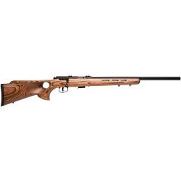 Savage Arms 28750 Mark II BTV 22 LR Caliber with 51 Capacity 21 Barrel Matte Blued Metal Finish  Fixed Thumbhole Natural Brown S