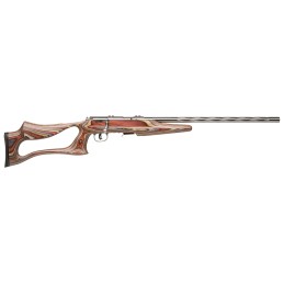 Savage Arms 25740 Mark II BSEV 22 LR Caliber with 51 Capacity 21 Barrel Satin Stainless Metal Finish  Fixed Thumbhole Multi Lami