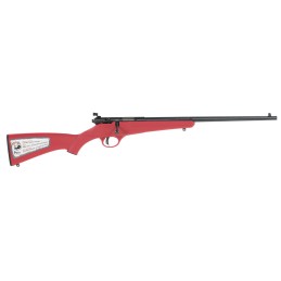 Savage Arms 13795 Rascal  22 LR Caliber with 1rd Capacity 16.12 Barrel Blued Metal Finish  Red Synthetic Stock Right Hand Youth