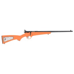 Savage Arms 13810 Rascal  22 LR Caliber with 1rd Capacity 16.12 Barrel Blued Metal Finish  Orange Synthetic Stock Right Hand You