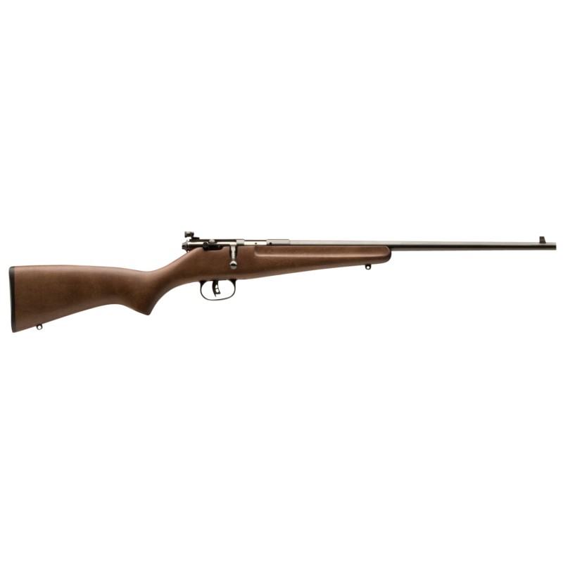 Savage Arms 13815 Rascal  22 LR Caliber with 1rd Capacity 16.12 Barrel Blued Metal Finish  Satin Hardwood Stock Right Hand Youth