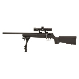 Savage Arms 13836 Rascal Target XP 22 LR Caliber with 1rd Capacity 16.12 Barrel Matte Blued Metal Finish  Matte Black Synthetic 