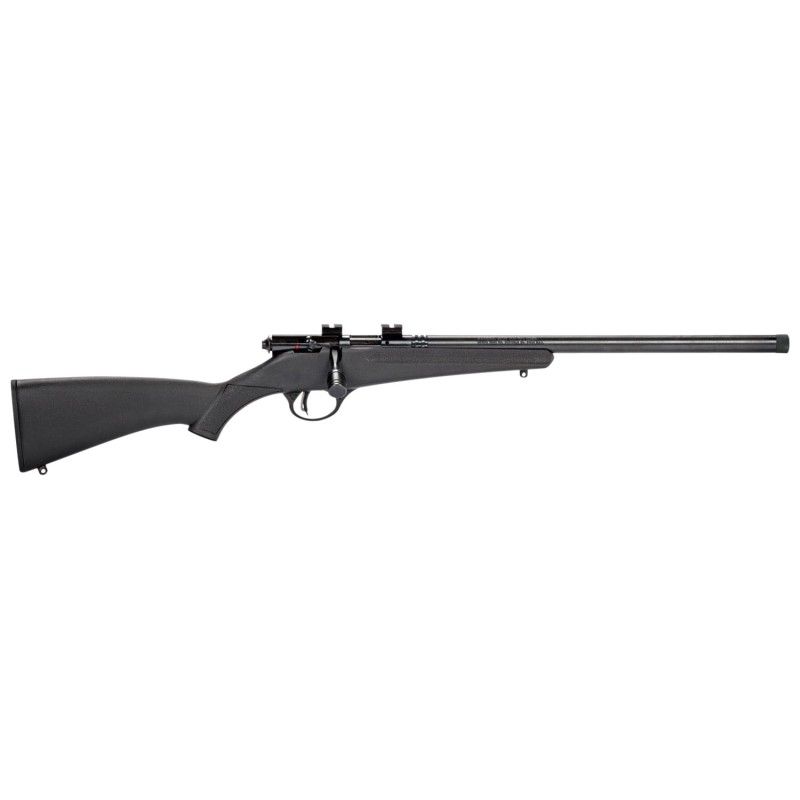 Savage Arms 13834 Rascal FVSR 22 LR Caliber with 1rd Capacity 16.12 Threaded Barrel Matte Blued Metal Finish  Matte Black Synthe