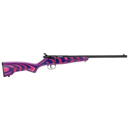 Savage Arms 13797 Rascal  22 LR Caliber with 1rd Capacity 16.12 Barrel Matte Blued Metal Finish  Boyds Minimalist PinkPurple Hyb