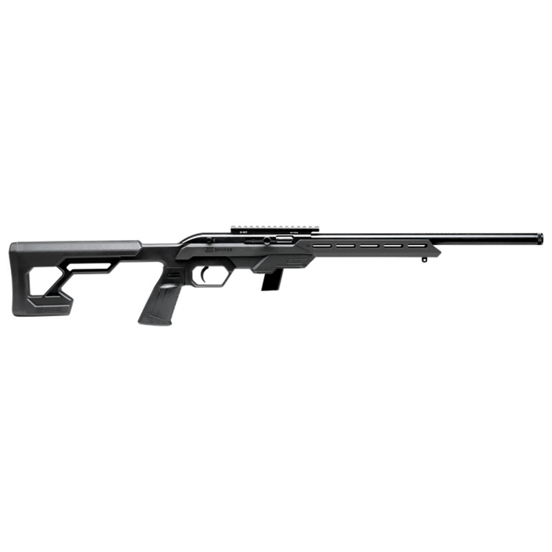 Savage Arms 45120 64 Precision 22 LR 201 16.50 Matte Black Carbon Steel Threaded Heavy Barrel Matte Black Drilled  Tapped Carbon