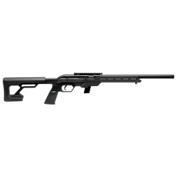 Savage Arms 45114 64 Precision 22 LR 101 16.50 Matte Black Threaded Heavy Carbon Steel Barrel Drilled  Tapped Carbon Steel Recei