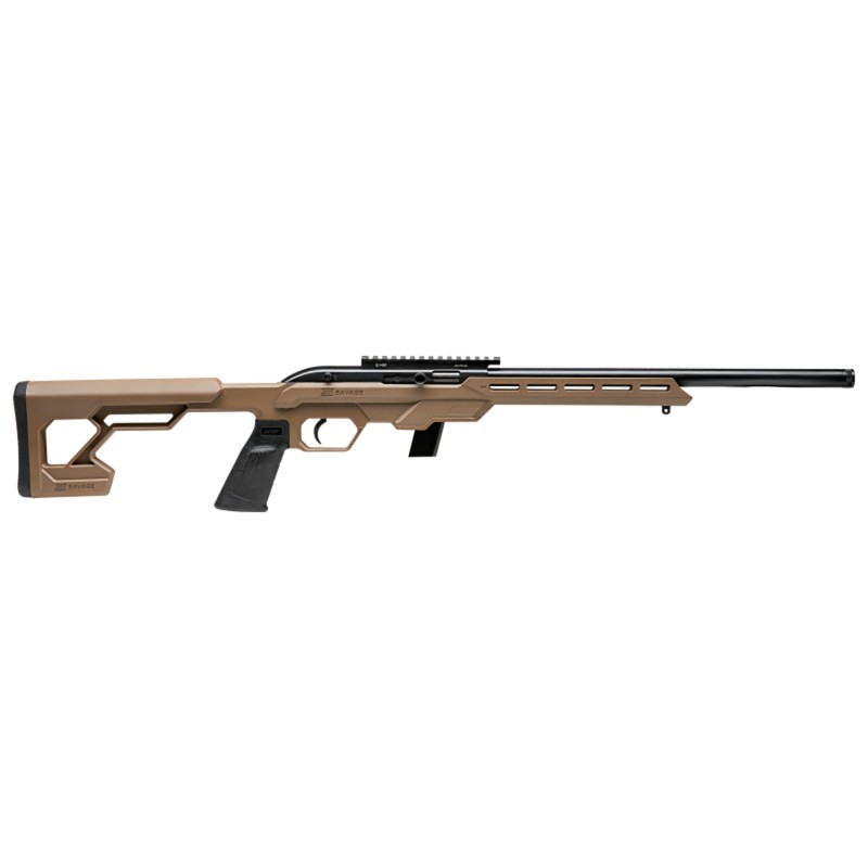 Savage Arms 45124 64 Precision 22 LR Caliber with 101 Capacity 16.50 Threaded Barrel Matte Black Metal Finish  Chassis Flat Dark