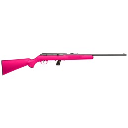 Savage Arms 40218 64 F 22 LR 101 21 Blued BarrelRec Drilled  Tapped Pink Synthetic Stock Open Sights