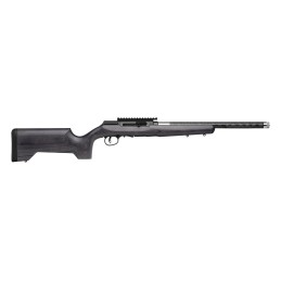 Savage Arms 47255 A Series Precision 22 LR 101 18 Black Threaded Barrel Black Picatinny Rail Steel Receiver Black CarbonWood Lam