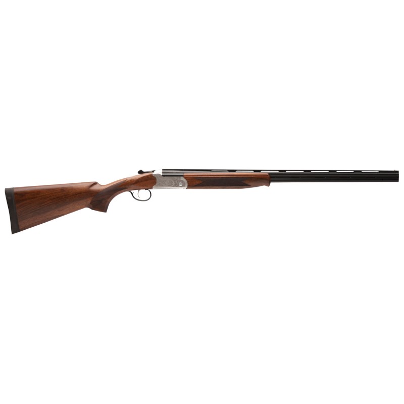 Stevens 22595 555 E 410 Gauge 3 26 OverUnder Vent Rib Barrel Silver Engraved Receiver Oiled Turkish Walnut Stock Includes Five C