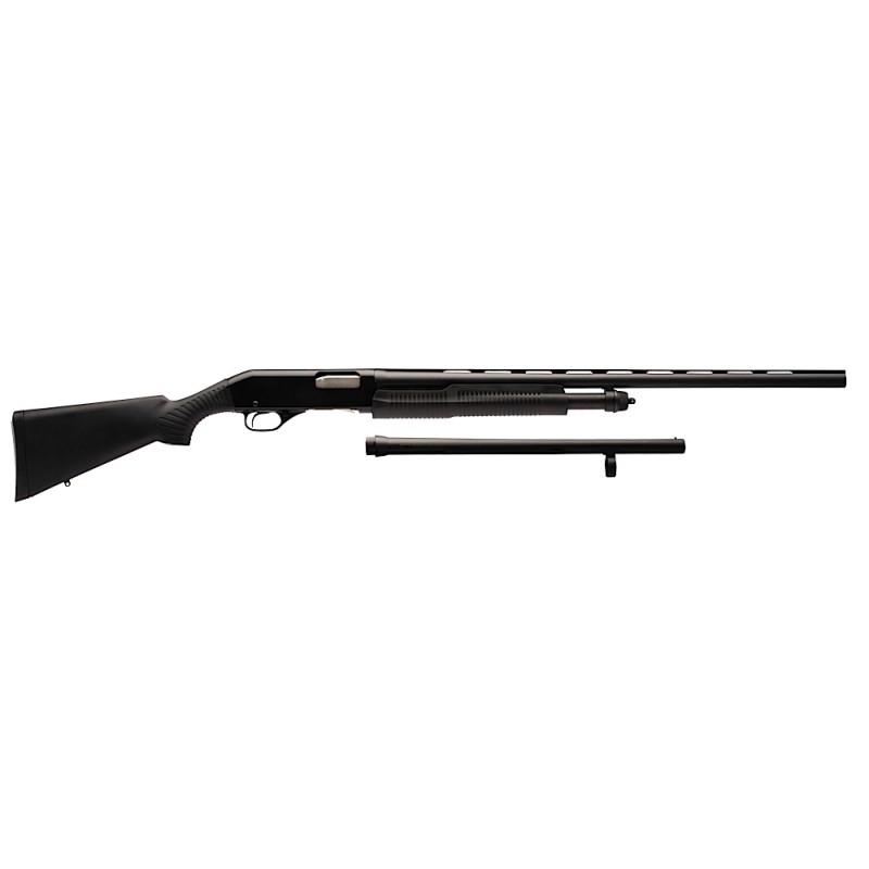 Stevens 19490 320 Field Combo 12 Gauge 3 51 18.5028 Matte Black Vent Rib Barrel Black Aluminum Receiver Black Synthetic Fixed St