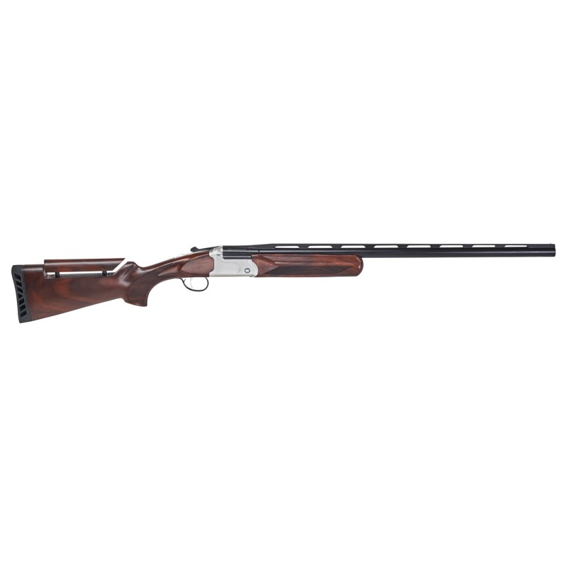 Stevens 23222 555 Trap 12 Gauge 3 1rd 30 Vent Rib Barrel Silver Aluminum Receiver  Turkish Walnut Fixed Adjustable Comb Stock Am