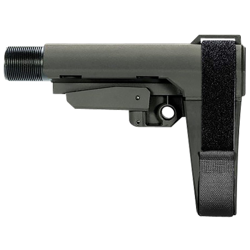 SB Tactical SBA3X03MSB SBA3 X Synthetic Stealth Gray 5Position Adjustable for ARPlatform Tube Not Included