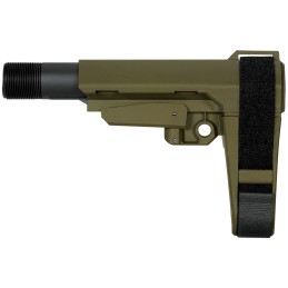 SB Tactical SBA3X04SB SBA3 X Synthetic OD Green 5Position Adjustable for ARPlatform Tube Not Included