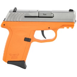 SCCY Industries CPX2TTORG3 CPX2 Gen3 9mm Luger Caliber with 3.10 Barrel 101 Capacity Orange Finish Picatinny Rail Frame Serrated