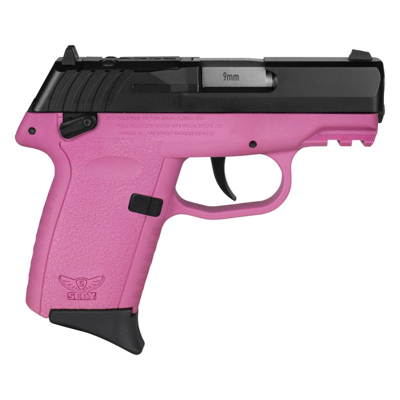 SCCY Industries CPX1CBPKRDRG3 CPX1 Gen3 RDR 9mm Luger 101 3.10 Pink Polymer w Picatinny Rail Serrated Black Nitride SS Slide Pin