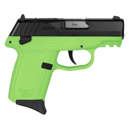 SCCY Industries CPX1CBLGRDRG3 CPX1 Gen3 RDR 9mm Luger 101 3.10 Lime Green Polymer wPicatinny Rail Serrated Black Nitride SS Slid