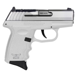 SCCY Industries CPX3TTWTRDRG3 CPX3 RD 380 ACP 101 2.96 White PolymerSerrated Stainless Steel SlideFinger Grooved White Polymer G