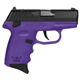 SCCY Industries CPX4CBPURDRG3 CPX4 RD 380 ACP 101 2.96 Purple PolymerSerrated Black Nitride Stainless Steel SlideFinger Grooved 