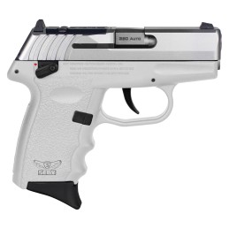 SCCY Industries CPX4TTWTRDRG3 CPX4 RD 380 ACP 101 2.96 White PolymerSerrated Stainless Steel SlideFinger Grooved White Polymer G