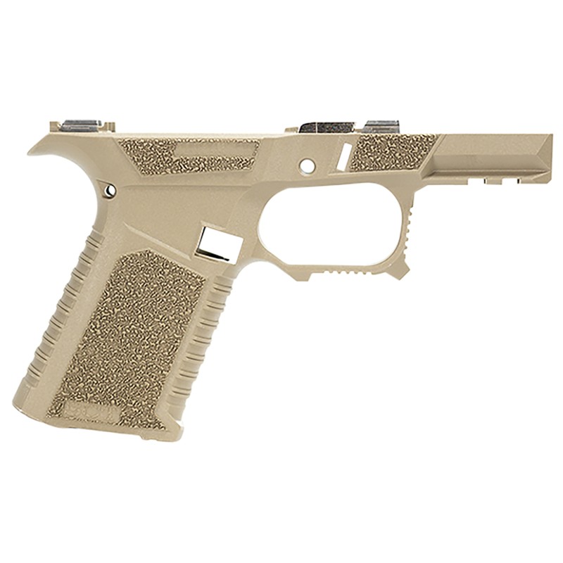 Sct Manufacturing 0225020100IA Sub Compact  Compatible w Glock 43X48 Flat Dark Earth Polymer Frame Aggressive Texture Grip Inclu