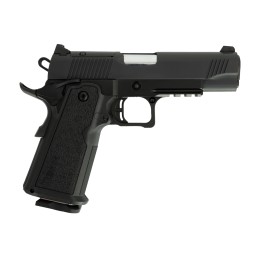 Tisas 12500001 1911 Carry DS 9mm Luger 171 4.25 Black Steel Barrel Black Cerakote Serrated Steel Slide Black Cerakote Steel Fram