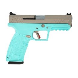 Tisas 15000134 PX9 Carry 9mm Luger 201 181 3.50 Steel Barrel Optic ReadySerrated Carbon Steel Slide Robin Egg Blue Cerakote Poly