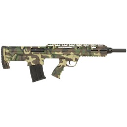 SDS Imports 21000168 TBP  12 Gauge 3 51 18.50 M81 Woodland Camo Cheek Riser Compatible BullPup Stock FlipUp Sights 3 Chokes