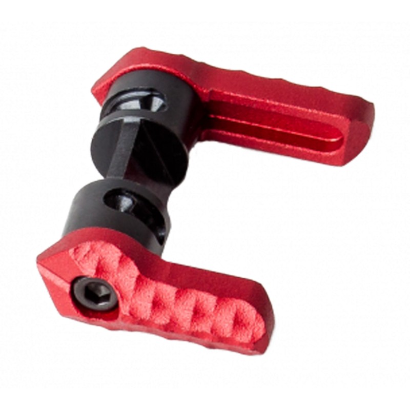 Seekins Precision 0011580012 Safety Selector 6090 Degree Red Anodized Aluminum Ambidextrous