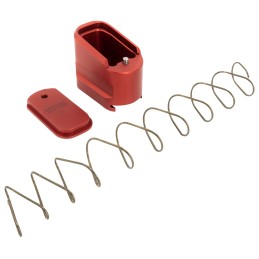 Shield Arms SAS15ME5RED Magazine Extension  5rd Compatible w Shield Arms S15 Magazine Red Anodized Aluminum