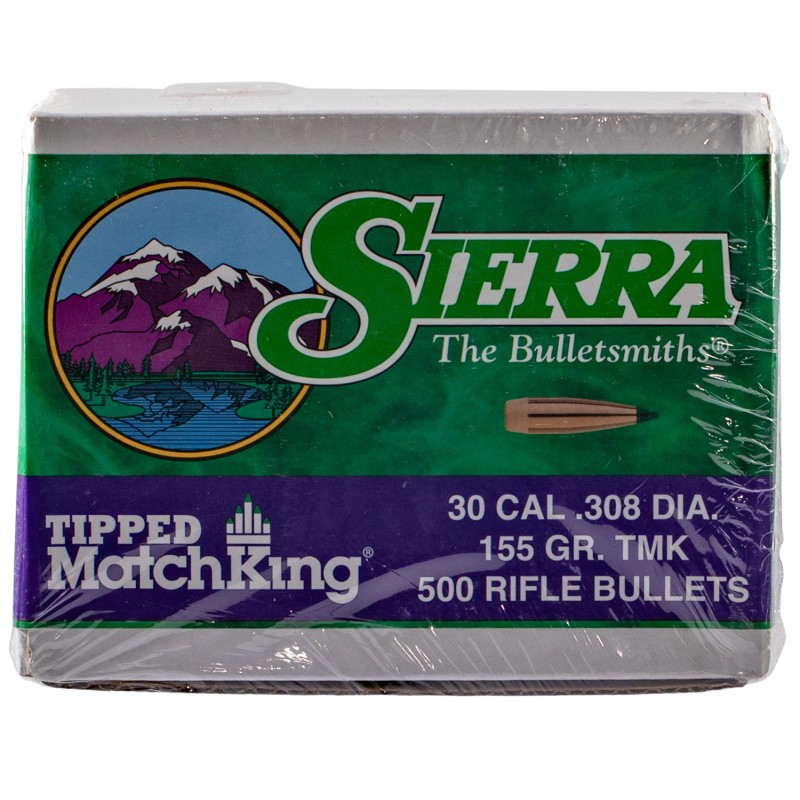 Sierra 7755C Tipped MatchKing  30 Cal .308 155 gr Tipped MatchKing 500 Per Box