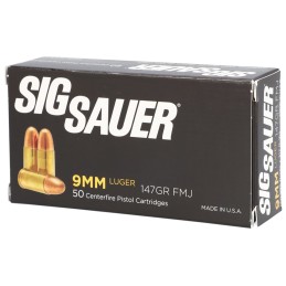 Sig Sauer E9MMB350 Elite Ball  9mm Luger 147 gr Full Metal Jacket 50 Per Box 20 Case