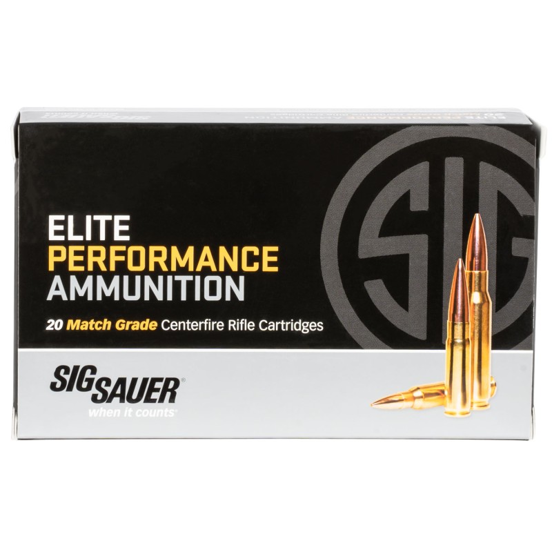 Sig Sauer E3WMM120 Marksman Elite  300 Win Mag 190 gr Open Tip Match 20 Per Box 25 Case