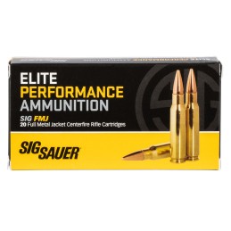 Sig Sauer E308B120 Elite Performance  308 Win 150 gr Full Metal Jacket 20 Per Box 25 Case