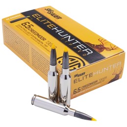 Sig Sauer E65CMTH120 Elite Hunter Tipped  6.5 Creedmoor 130 gr Controlled Expansion Tip 20 Per Box 10 Case