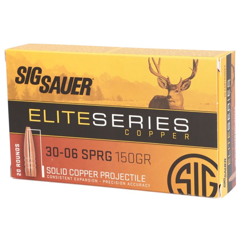 Sig Sauer E3006AB18020 Elite Hunting  3006 Springfield 180 gr Nosler AccuBond 20 Per Box 10 Case