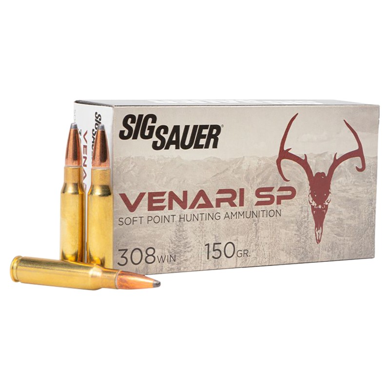 Sig Sauer V308SP15020 Venari  308 Win 150 gr Soft Point 20 Per Box 10 Case