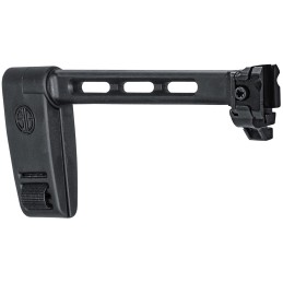 Sig Sauer 8901672 Pivoting Contour Brace  Black FixedFolding with Locking Hinge Mounts to 1913 Pic. Interface Designed for Sig M