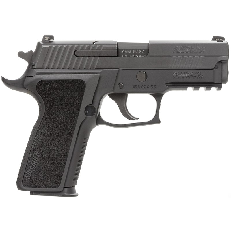 Sig Sauer 229R9ESECA P229 Compact Enhanced Elite CA Compliant 9mm Luger 3.90 101 Black Hardcoat Anodized Black 1Piece Ergo Grip