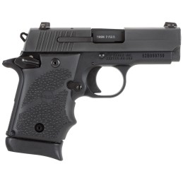 Sig Sauer 9389BRGAMBI P938 MicroCompact BRG 9mm Luger 3 71 Black Nitron Stainless Steel Black Hogue Rubber Grip